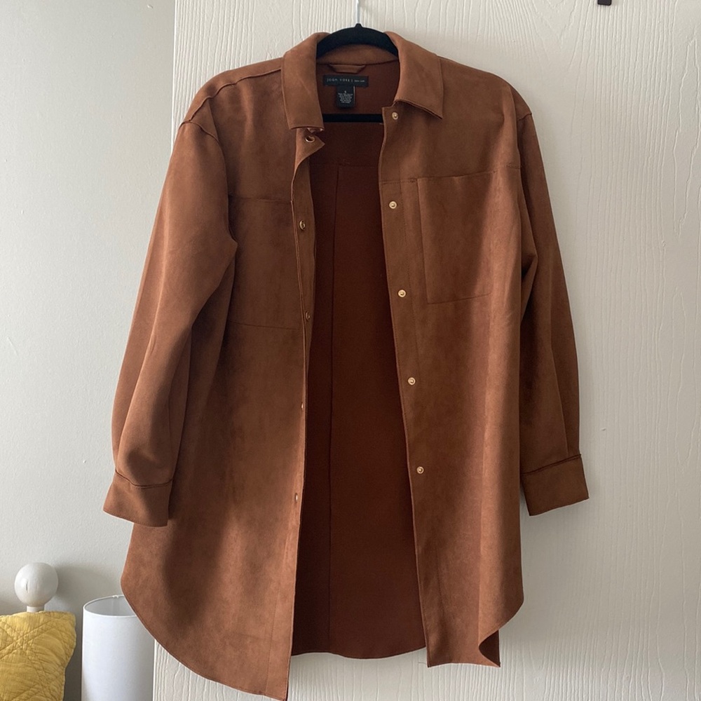 Suede button up